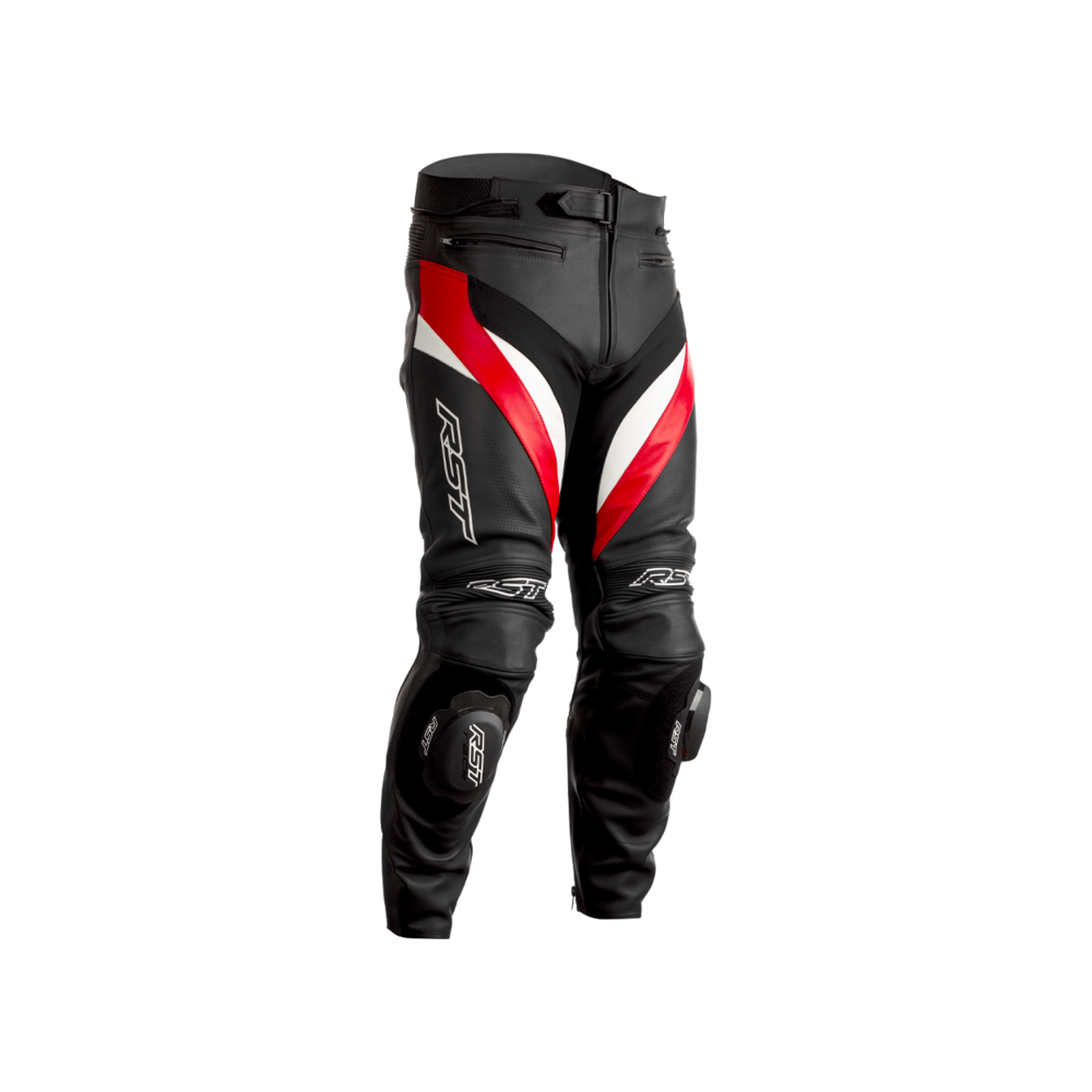 Pantalon RST Tractech Evo 4 CE cuir - noir/rouge/blanc taille S