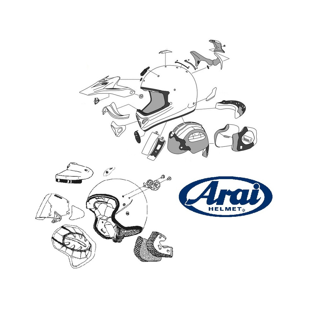 Ventilation supérieure arrière ARAI Air Conductor Rear-2 Black pour casques Chaser-V/Chaser-V PRO