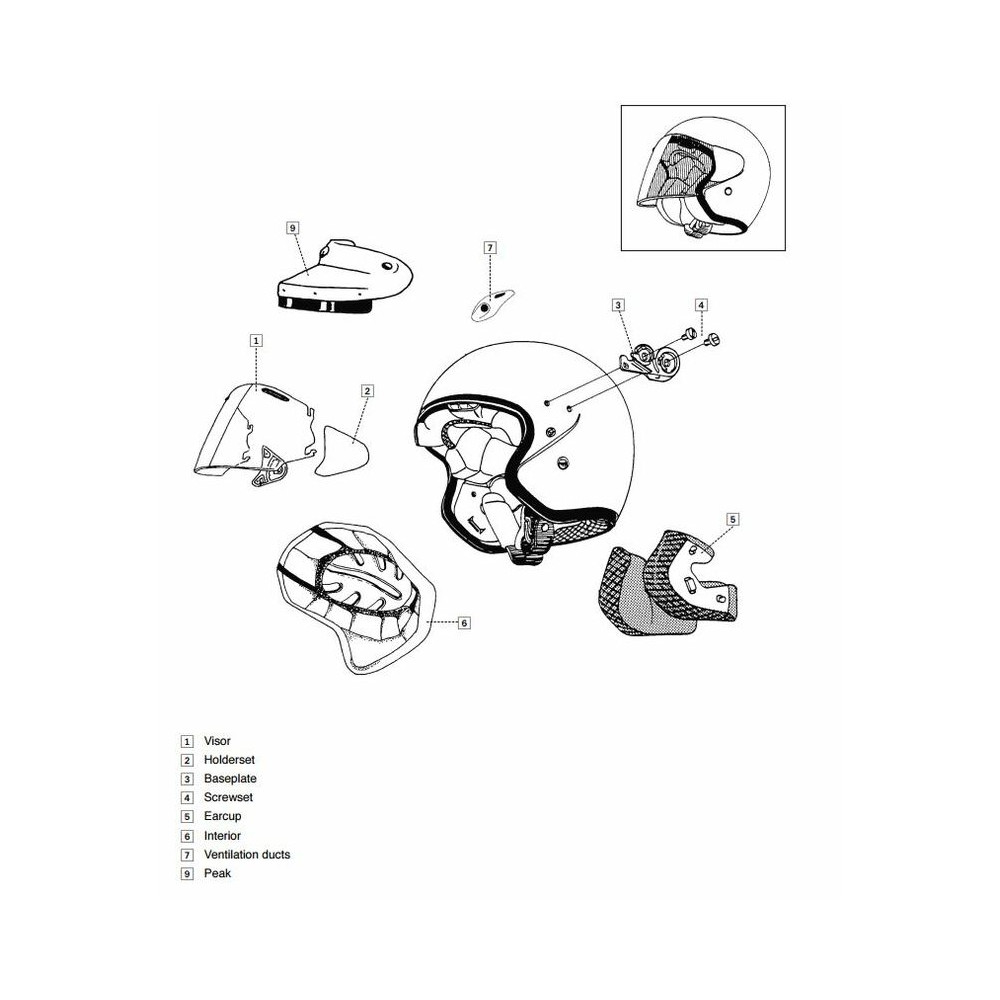 Platine écran ARAI SZ-F Blast casque jet