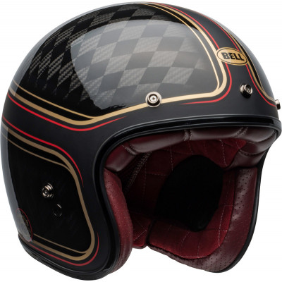 Casque BELL Custom 500 Carbon DLX - RSD Checkmate Matte/Gloss Black/Gold