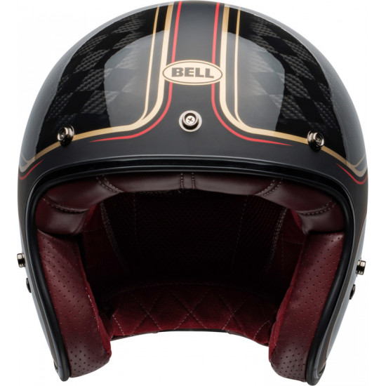 Casque BELL Custom 500 Carbon DLX - RSD Checkmate Matte/Gloss Black/Gold