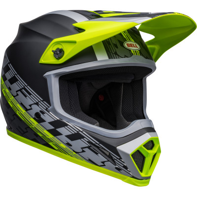 Casque BELL MX-9 Mips Offset - Mat Noir/Jaune Hi-Viz