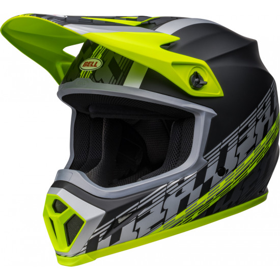 Casque BELL MX-9 Mips Offset - Mat Noir/Jaune Hi-Viz