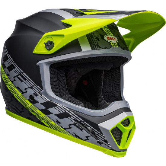 Casque BELL MX-9 Mips Offset - Mat Noir/Jaune Hi-Viz