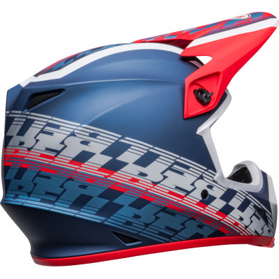 Casque BELL MX-9 Mips Offset - Mat Metallic Bleu/Blanc