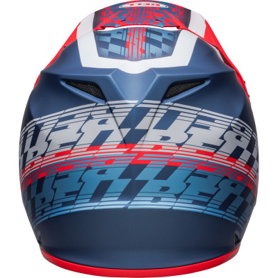 Casque BELL MX-9 Mips Offset - Mat Metallic Bleu/Blanc