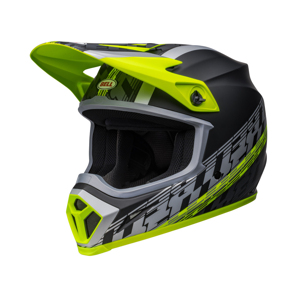 Casque BELL MX-9 Mips Offset - Mat Noir/Jaune Hi-Viz