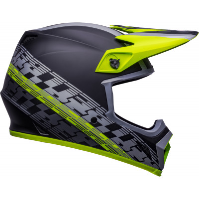 Casque BELL MX-9 Mips Offset - Mat Noir/Jaune Hi-Viz