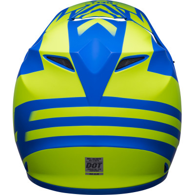 Casque BELL MX-9 Mips Disrupt - Mat Classic Bleu/Jaune Hi-Viz