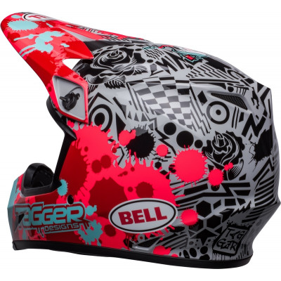 Casque BELL MX-9 Mips Tagger Splatter - Rouge/Gris