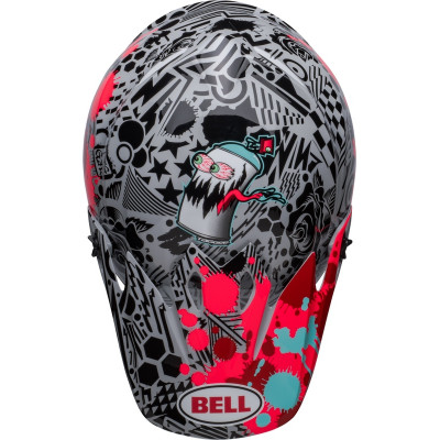 Casque BELL MX-9 Mips Tagger Splatter - Rouge/Gris