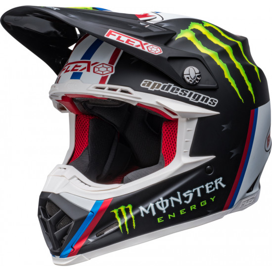 Casque BELL Moto-9s Flex Tomac Replica 22 - Mat Noir/Blanc