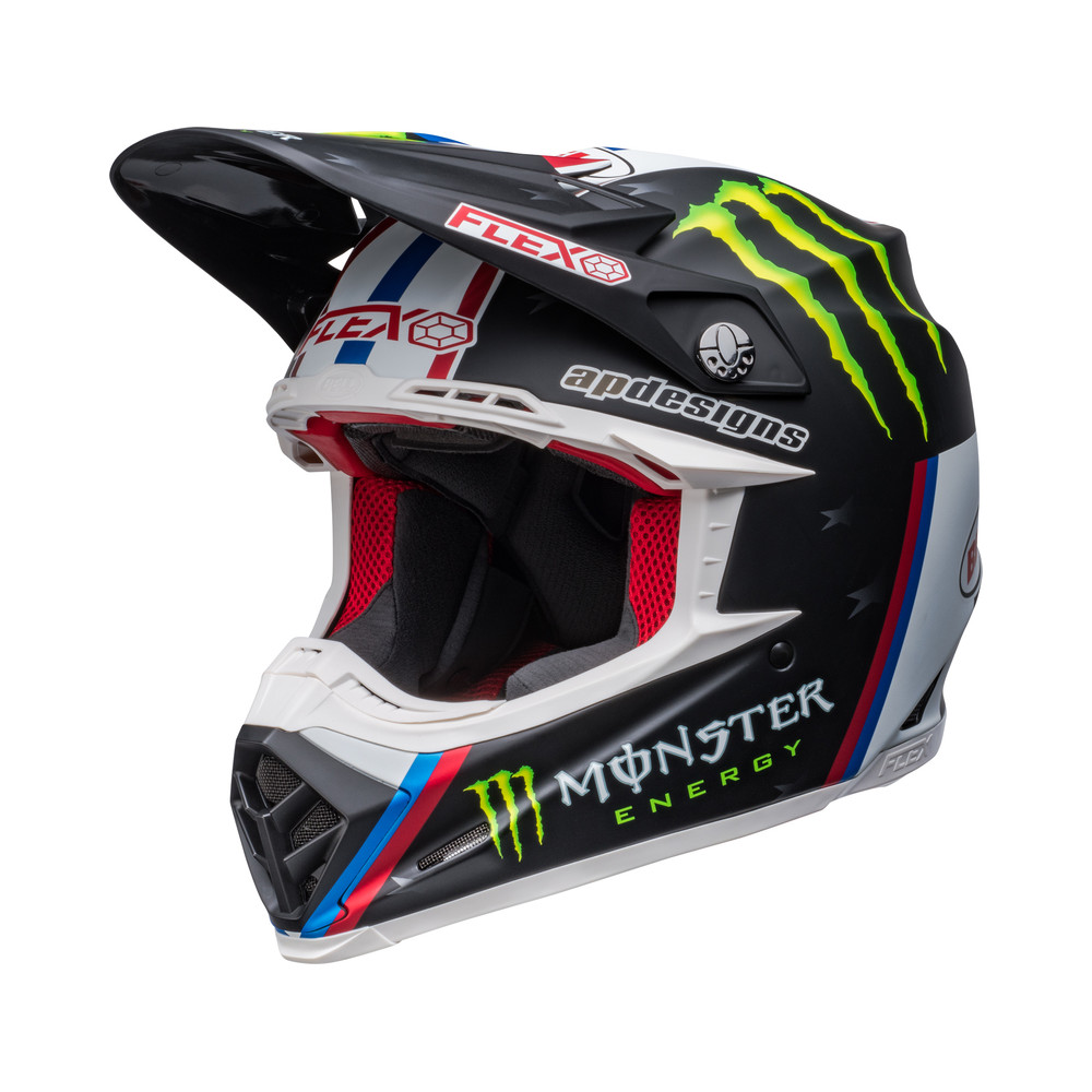 Casque BELL Moto-9s Flex Tomac Replica 22 - Mat Noir/Blanc