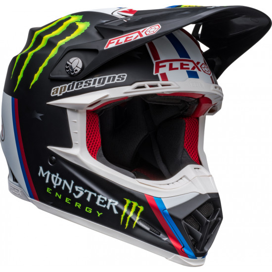 Casque BELL Moto-9s Flex Tomac Replica 22 - Mat Noir/Blanc