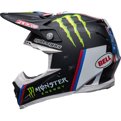 Casque BELL Moto-9s Flex Tomac Replica 22 - Mat Noir/Blanc