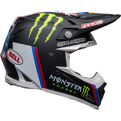 Casque BELL Moto-9s Flex Tomac Replica 22 - Mat Noir/Blanc