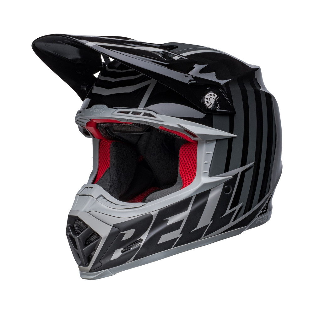 Casque BELL Moto-9s Flex Sprint - Mat/Brillant Noir/Gris