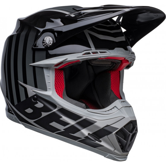 Casque BELL Moto-9s Flex Sprint - Mat/Brillant Noir/Gris