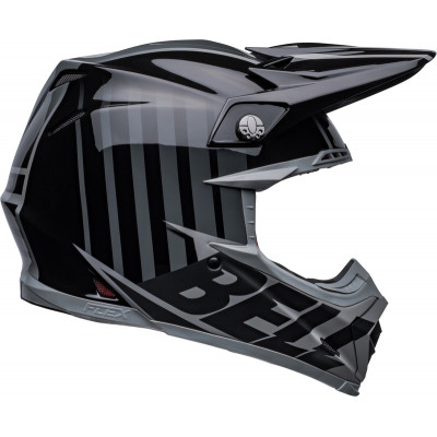 Casque BELL Moto-9s Flex Sprint - Mat/Brillant Noir/Gris