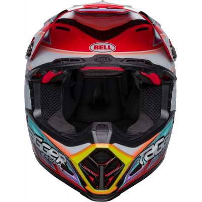 Casque BELL Moto-9s Flex Tagger Edge - Blanc/Aqua