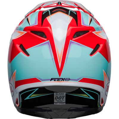 Casque BELL Moto-9s Flex Tagger Edge - Blanc/Aqua