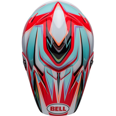 Casque BELL Moto-9s Flex Tagger Edge - Blanc/Aqua