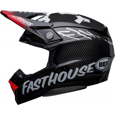 Casque BELL Moto-10 Spherical Fasthouse Privateer - Noir/Rouge