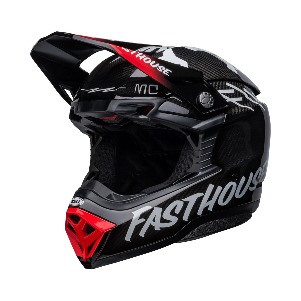 Casque BELL Moto-10 Spherical Fasthouse Privateer - Noir/Rouge