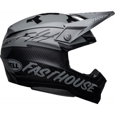 Casque BELL Moto-10 Spherical Fasthouse BMF - Mat/Brillant Gris/Noir