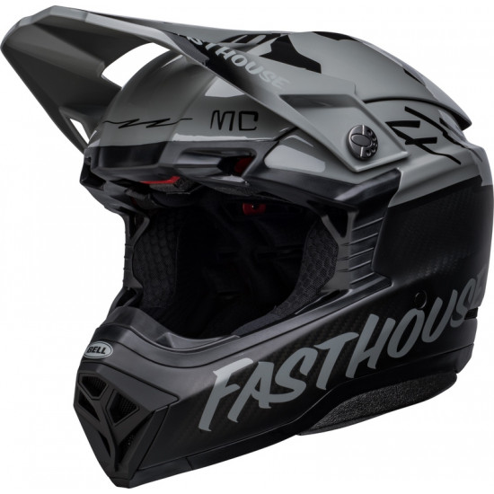 Casque BELL Moto-10 Spherical Fasthouse BMF - Mat/Brillant Gris/Noir