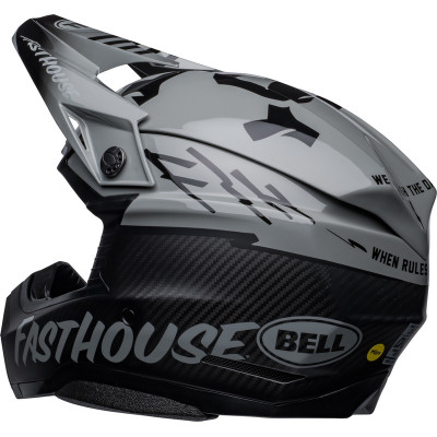 Casque BELL Moto-10 Spherical Fasthouse BMF - Mat/Brillant Gris/Noir