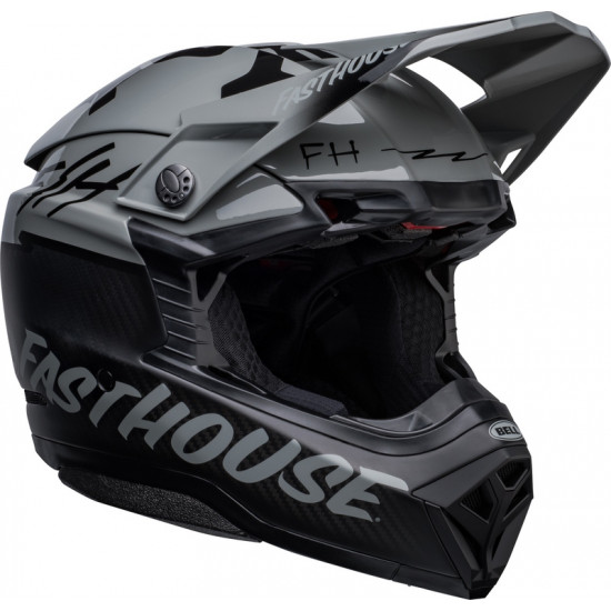 Casque BELL Moto-10 Spherical Fasthouse BMF - Mat/Brillant Gris/Noir