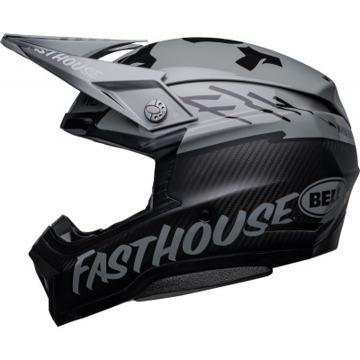 Casque BELL Moto-10 Spherical Fasthouse BMF - Mat/Brillant Gris/Noir