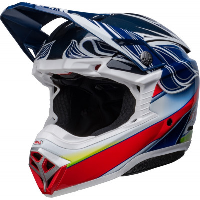 Casque BELL Moto-10 Spherical Tomac - Bleu/Blanc