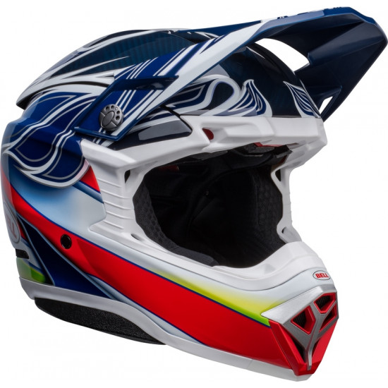 Casque BELL Moto-10 Spherical Tomac - Bleu/Blanc