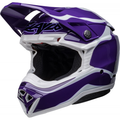 Casque BELL Moto-10 Spherical Slayco - Violet/Blanc