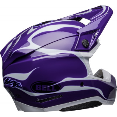 Casque BELL Moto-10 Spherical Slayco - Violet/Blanc