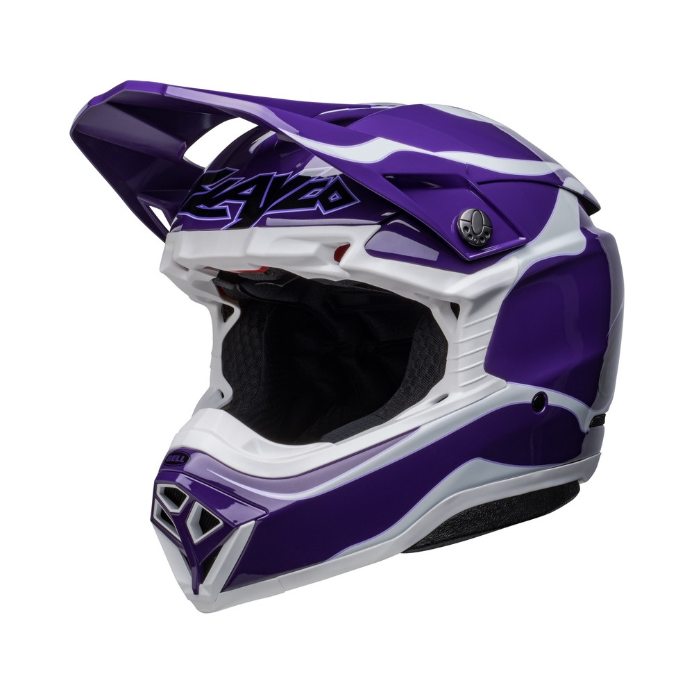 Casque BELL Moto-10 Spherical Slayco - Violet/Blanc