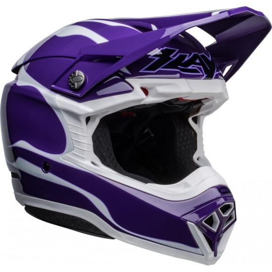 Casque BELL Moto-10 Spherical Slayco - Violet/Blanc