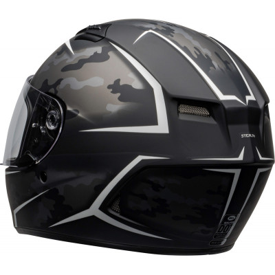 Casque BELL Qualifier - Stealth Camo Noir Mat/Blanc