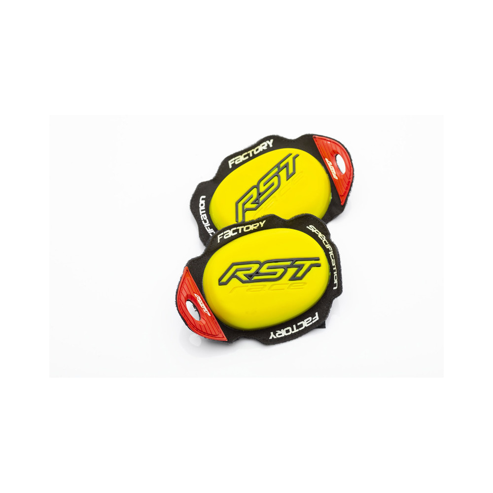 Slider genou RST Factory Reverse velcro - jaune fluo taille unique