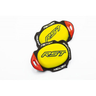 Slider genou RST Factory Reverse velcro - jaune fluo taille unique