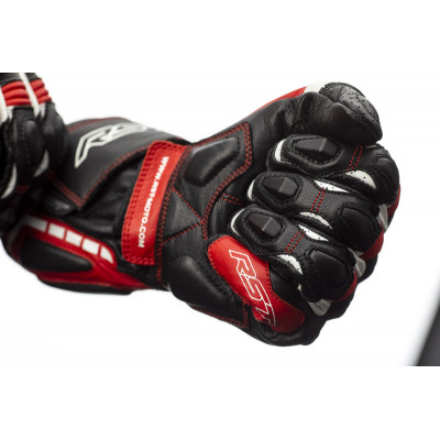 Gants RST Axis CE cuir - rouge taille 2XL