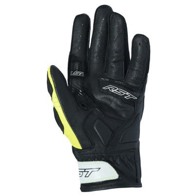 Gants RST Stunt III CE cuir/textile - jaune fluo taille L/10