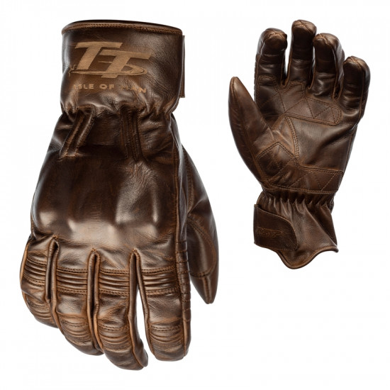 Gants RST IOM TT Hillberry CE cuir - marron taille L