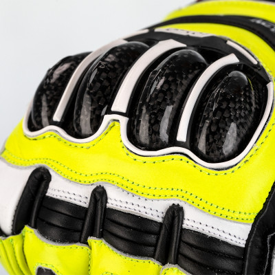 Gants RST Tractech Evo 4 cuir jaune fluo/noir taille M