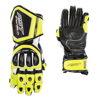 Gants RST Tractech Evo 4 cuir jaune fluo/noir taille M