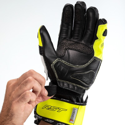 Gants RST Tractech Evo 4 cuir jaune fluo/noir taille M