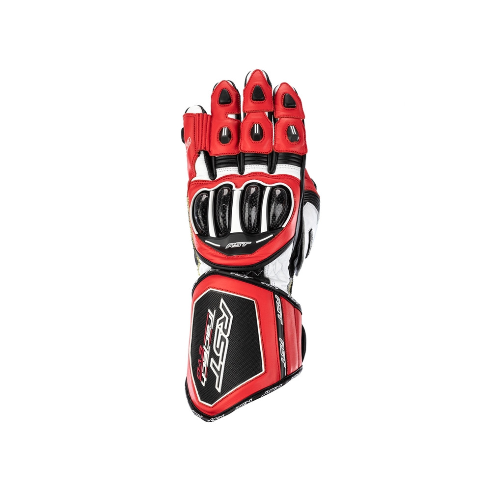 Gants RST Tractech Evo 4 cuir rouge/blanc/noir taille S