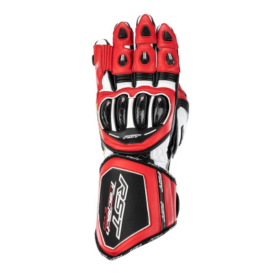 Gants RST Tractech Evo 4 cuir rouge/blanc/noir taille S